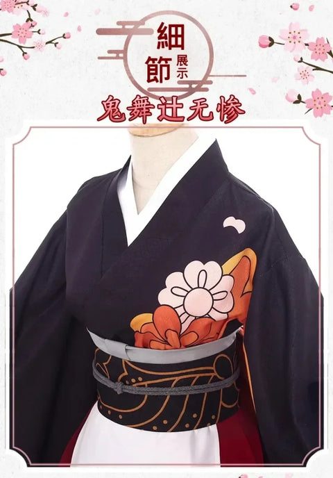 Anime Cosplay Costume Kanroji Mitsuri Kibutsuji Kimono Maid Uniforms Blade Kochou Shinobu Kamado Nezuko Dress Cosplay