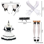 Black and White Lolita Maid Costume – Cute French Apron Dress Uniform for Cafe, Parties, and Cosplay