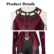 P-Jsmen Female Wanda Maximoff Cosplay Costume Scarlet Witch Headwear Cloak and Pants Full Set Outfit