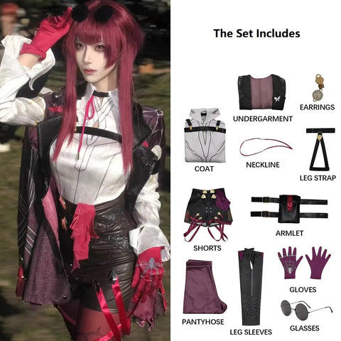Honkai Star Rail Kafka Cosplay Costume with Wig and Uniform