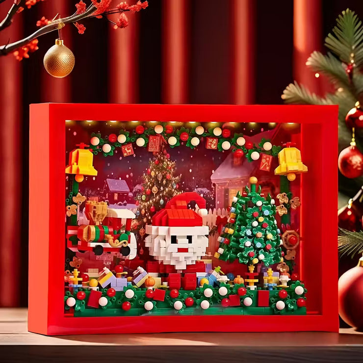 1150pcs Christmas Santa Clause 3D Photo Frame Building Brick