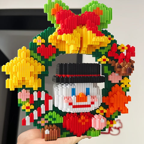 3122pcs Father Christmas Wreath Building Blocks Set